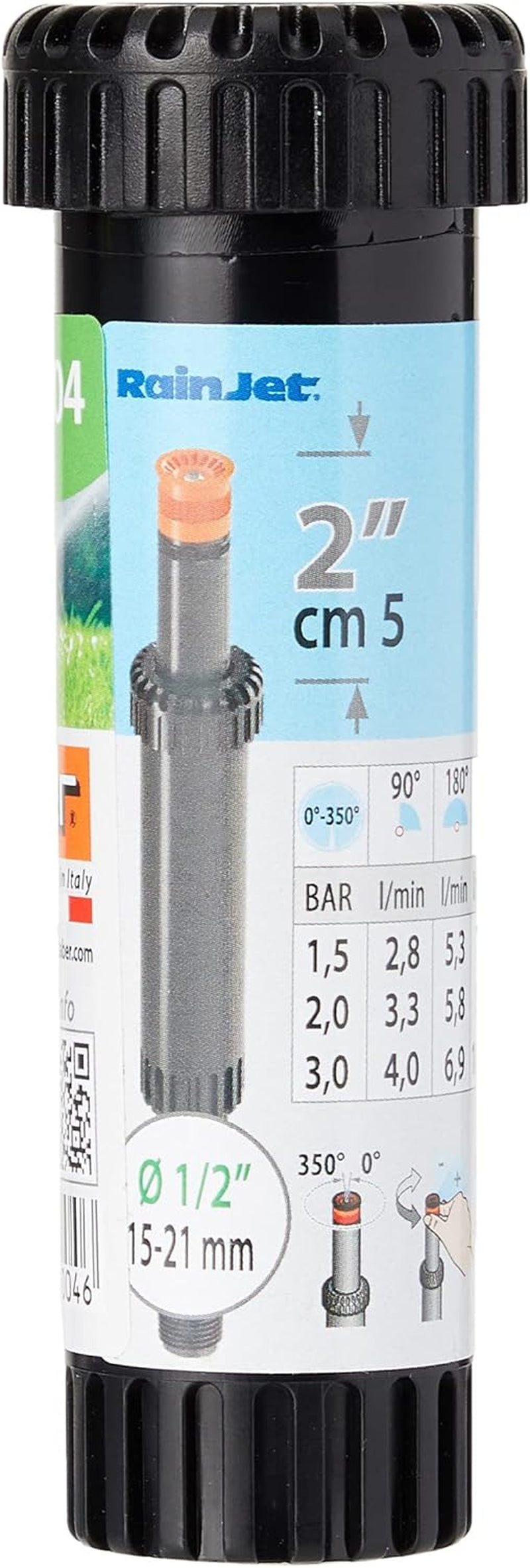 Pieghevole orientabile 0° - 350° alto 5 cm Claber