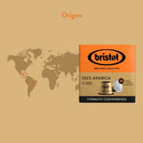 Bristot, caffè 100% Arabica – 120 capsule compatibili con Nespresso – Kaffeemischung aus Mittelamerika und Brasilien, Schokolade und Trockenfrüchtenoten – 4 Packungen per 30 capsule