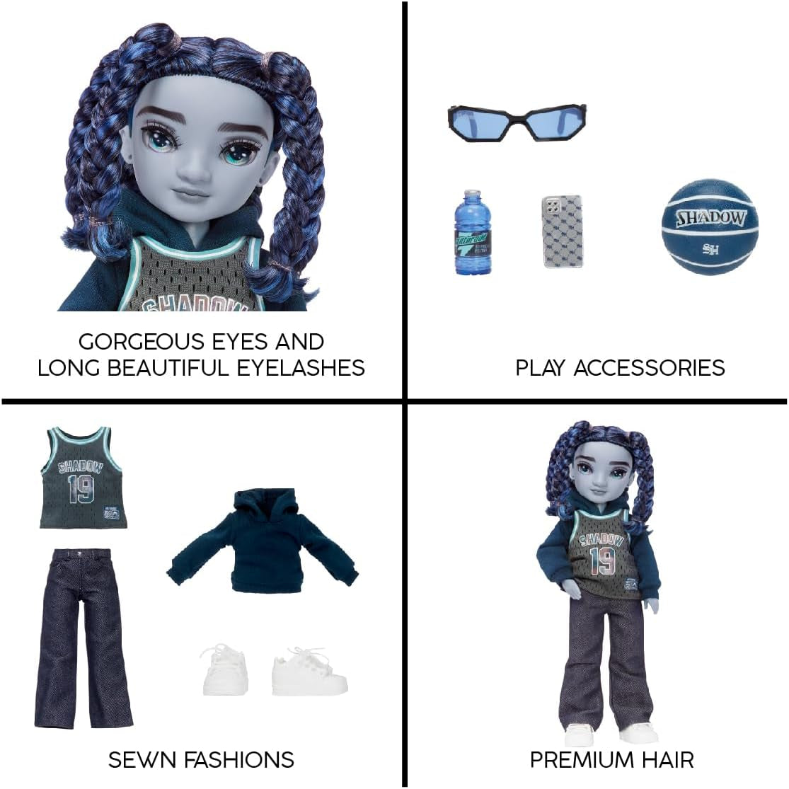 Rainbow High Shadow High Series 3 - Oliver Ocean - Blaue Modepuppe - Junge - Modisches Outfit e altri 10 Bunte Spielaccessoires - Ideale per bambini dai 4 ai 12 anni e bambini