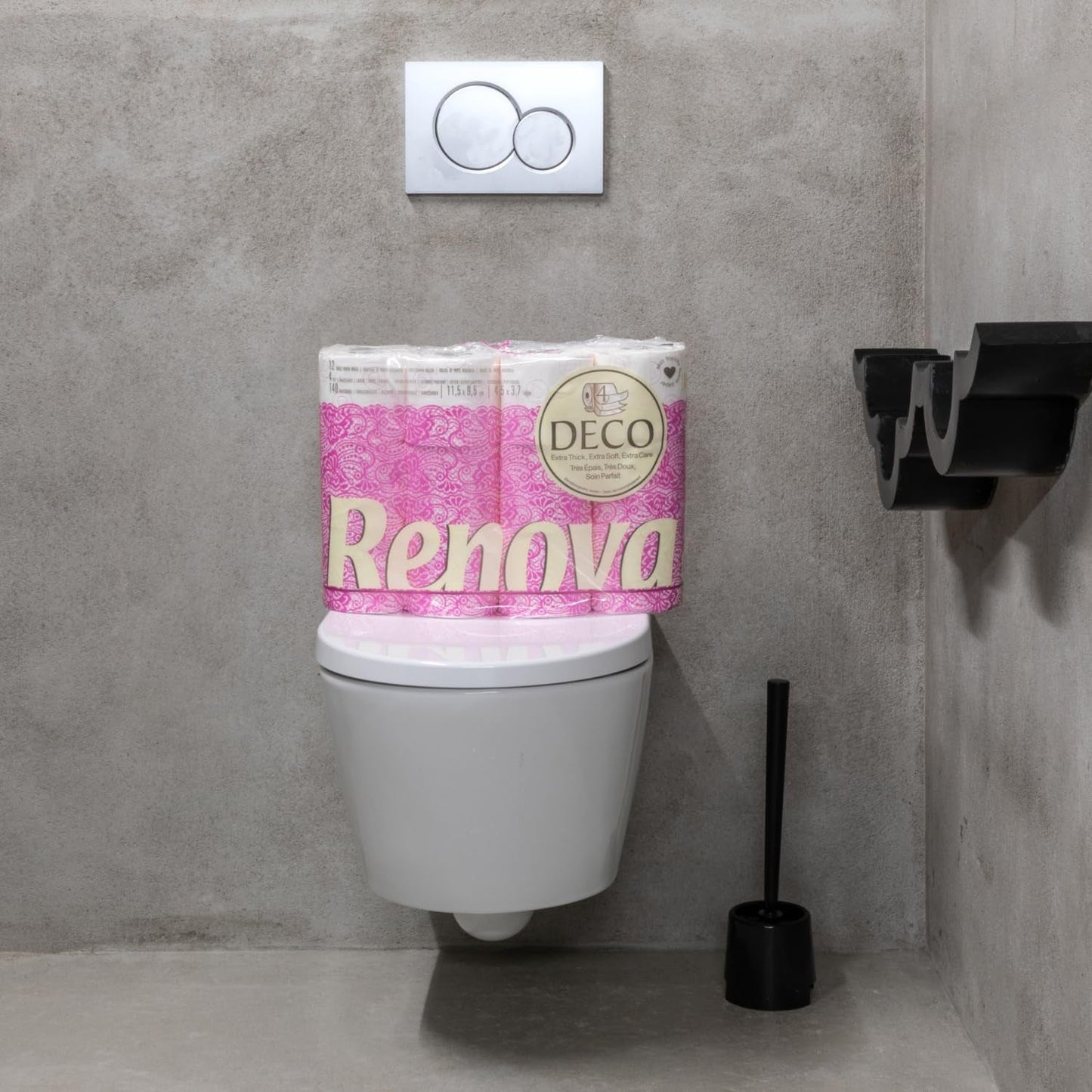 Carta igienica Renova 4 strati bianca decorata profumata - 12 rotoli roll Blanco Decorado Perfumado