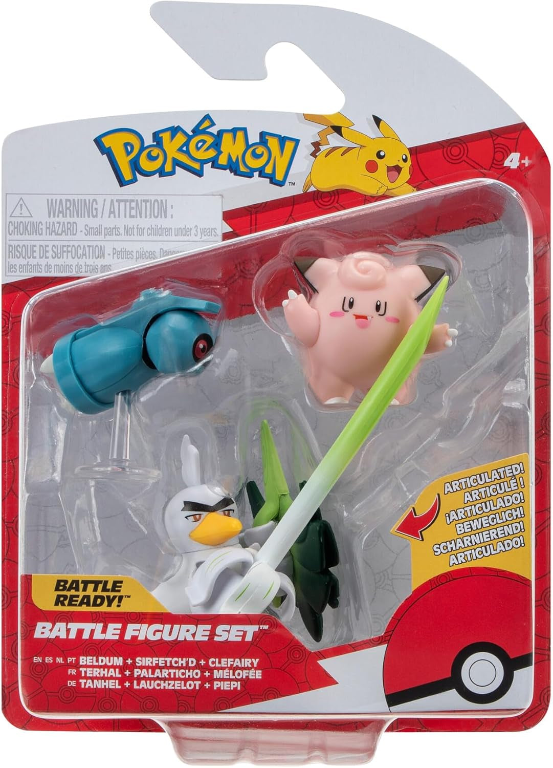 Pokémon PKW3057 Battle Figure Set-Piepi, Tanhel, Lauchzelot Action figure Naty Shop Piepi, Tanhel, Lauchzelot