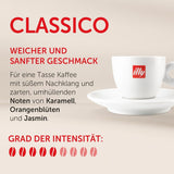 illy, Compatibile Aluminium-Kaffeekapseln CLASSICO, 100% Arabica con note di fiori d'arancio e gelsomino, gusto dolce e retrogusto dolce, 10 confezioni da 10 capsule (100 in totale)
