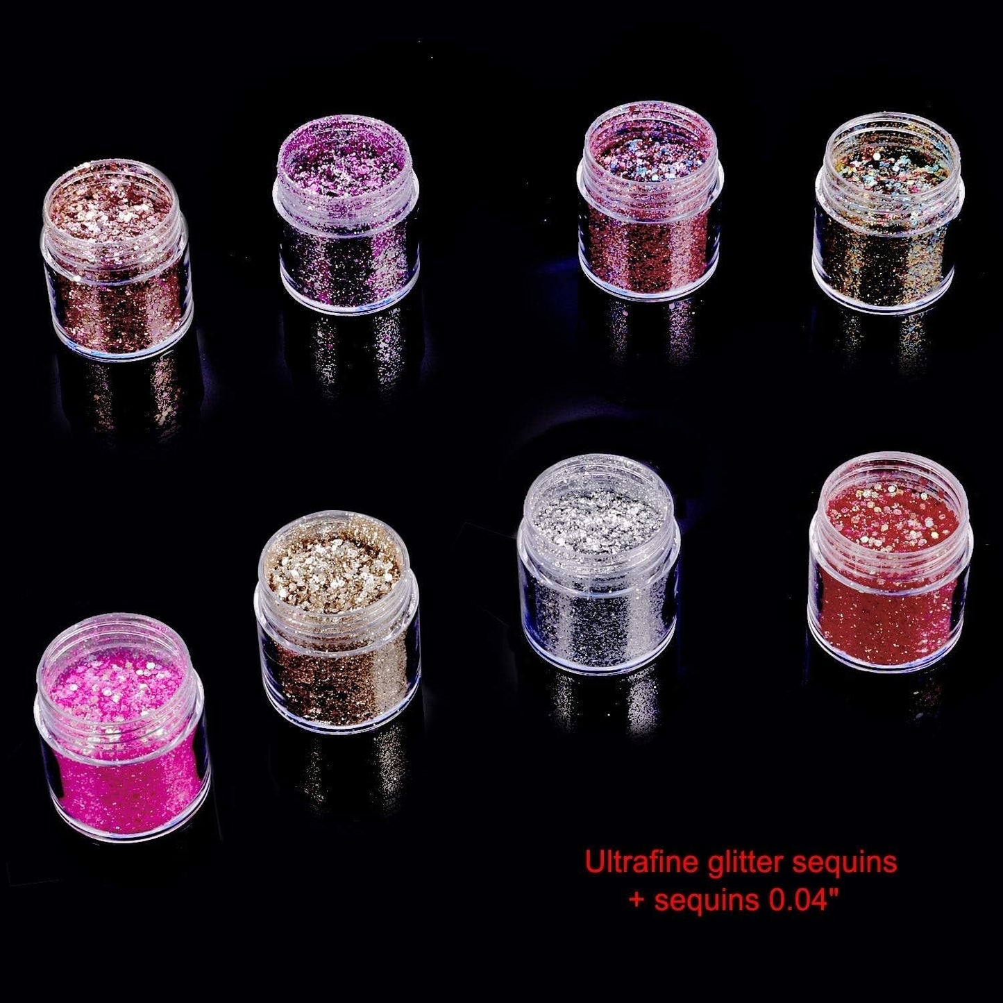 Howaf 12 scatole glitter per unghie viso corpo pennello glitter trucco glitter per unghie occhi labbra capelli decorazione del corpo Halloween Natale Festival mascherata accessori per il trucco