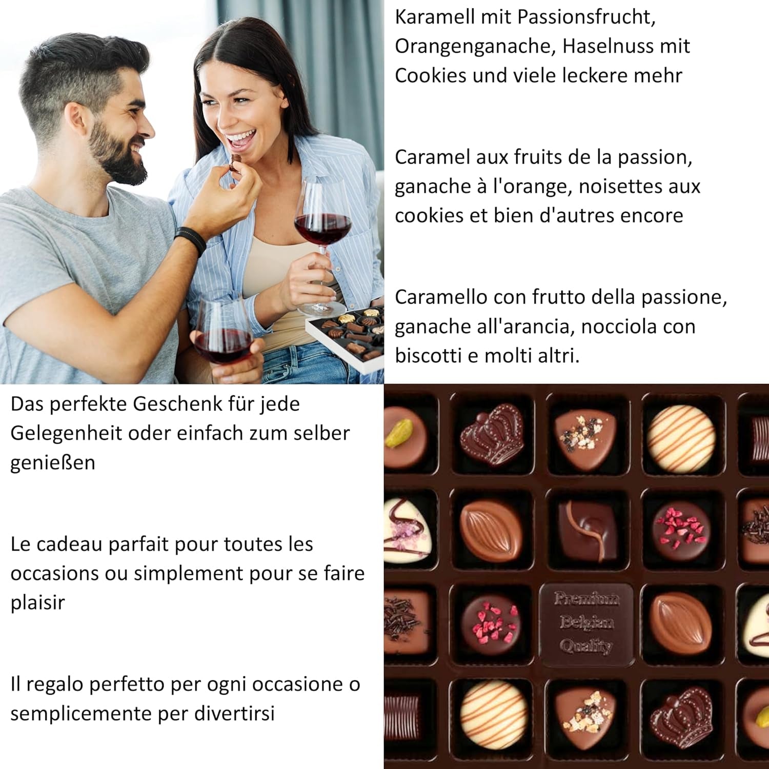Cioccolatini di lusso belgi Limar: 19 prelibatezze individuali - realizzate in stile tradizionale