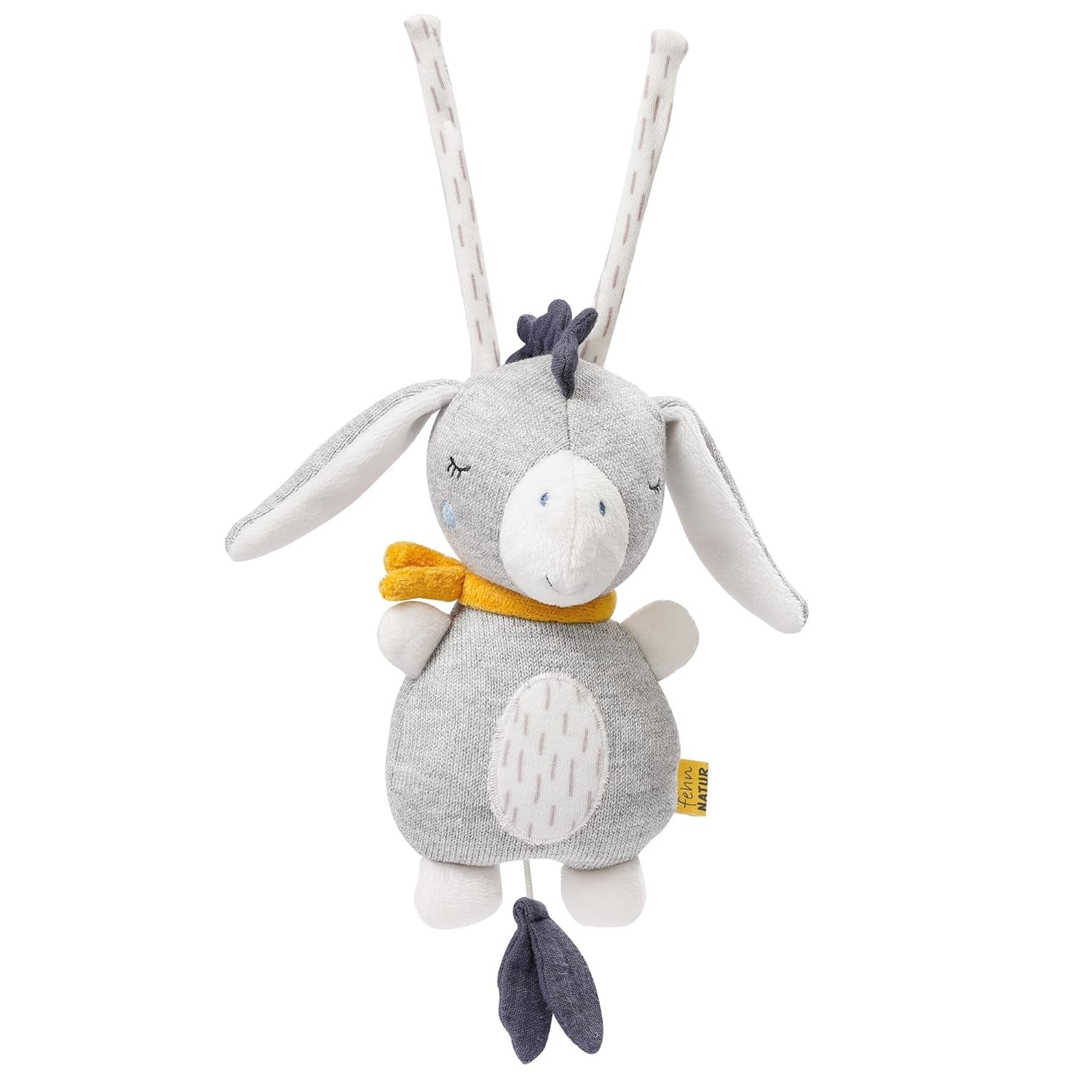 Mini carillon Fata Fehn - peluche e aiuto per dormire: carillon a carica con la dolce melodia "Il lago dei cigni" calma in ogni situazione - per neonati e bambini da 0+ mesi Giocattoli Bebe Naty Shop La natura dell'asino