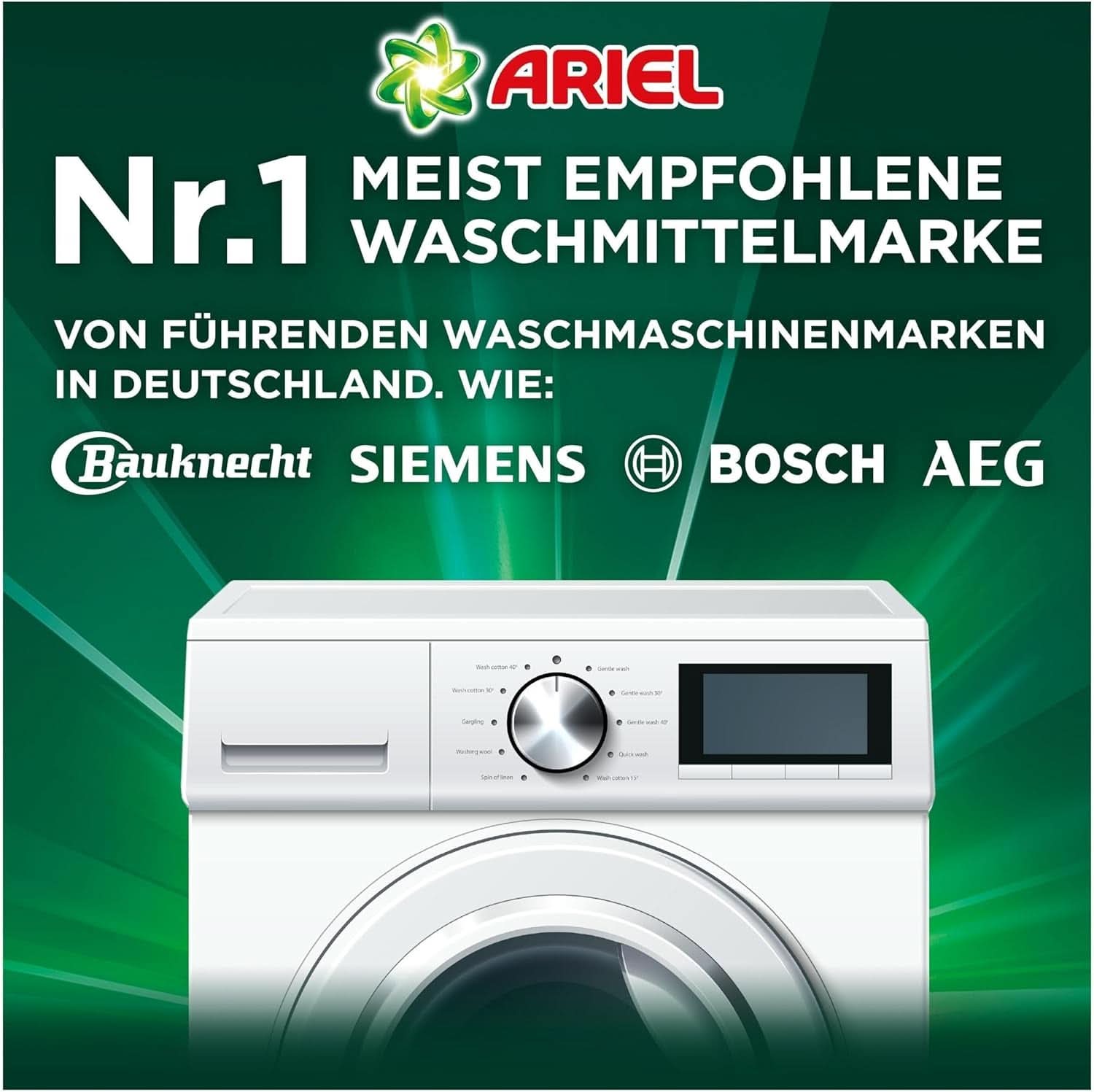 Detersivo Ariel CIALDE All-In-1, 76 lavaggi, detersivo colorati, pulizia brillante Detersivi Rufe Naty Shop