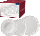 Villeroy & Boch Toy's Delight Royal Classic Servizio Piatti 12 Pezzi, Lavabile in Lavastoviglie e Utilizzabile nel Microonde, Bianco, Piatti, Servizio Piatti per 4 Persone, Stoviglie di Natale, Giocattoli, Porcellana Premium