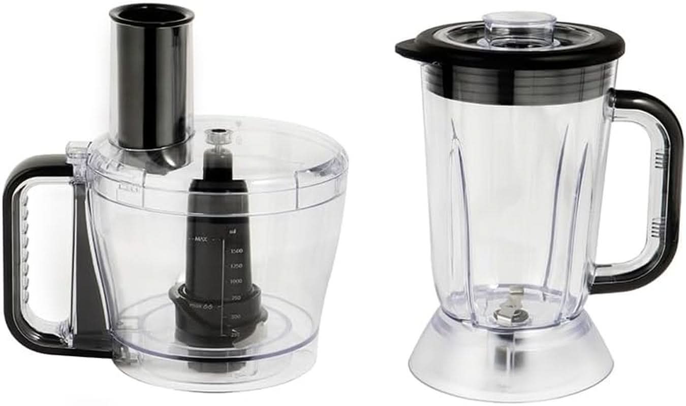 Robot da cucina Russell Hobbs [frullatore/tritaverdure/frullatore da tavolo/tritatutto/frullatore] robot da cucina (impastare, mescolare e affettare), carbone opaco Kitchen Naty Shop