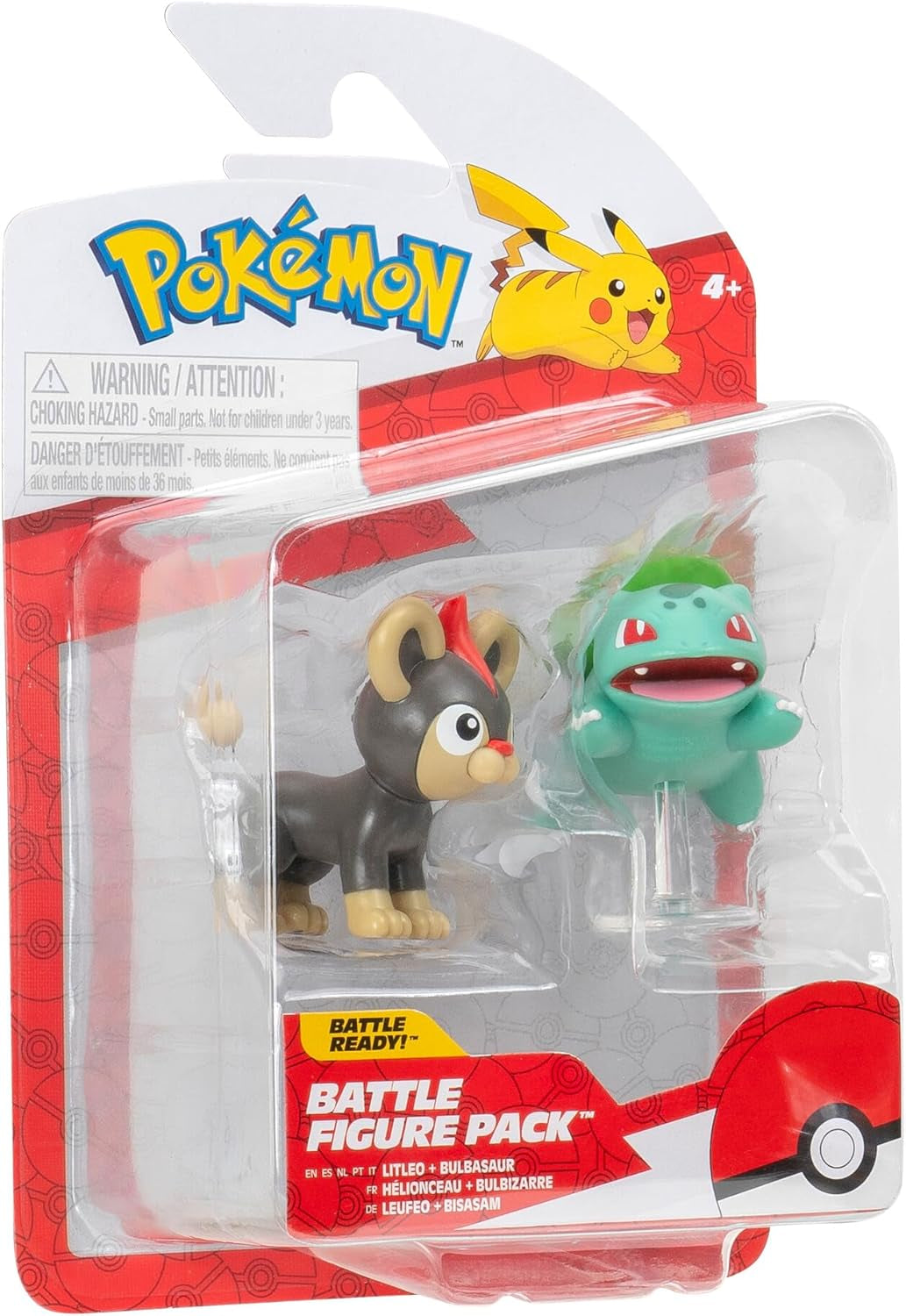 Pokémon PKW3583 - Battle Figure Pack - Leufeo & Bisasam, Figure ufficiali dettagliate, 5 cm cadauna Action figures Naty Shop