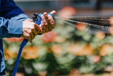 Goodyear - Tubo da giardino da 30 m flessibile, antitorsione e leggero in lattice e tessuto ad alta densità a 3 strati, attacchi rapidi da ½" e ¾" + pistola a spruzzo 7 funzioni