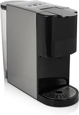 Macchina per caffè espresso multicapsula Princess 5 in 1 - Compatibile con Nespresso, Dolce Gusto, Lavazza a Modo Mio e cialde ESE, Capacità 0,8 L, 1450 W, Argento, Nero