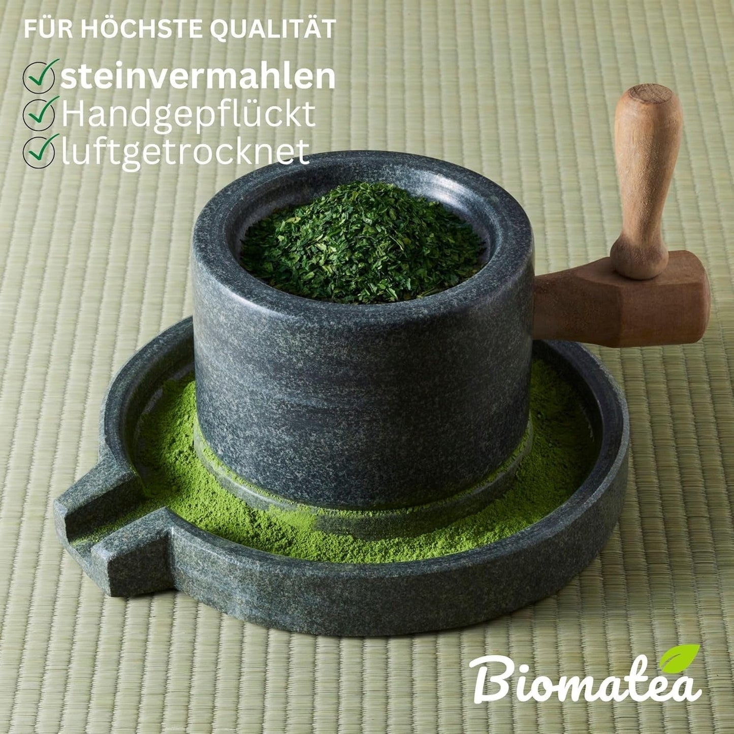 Tè Matcha Sakura 50g - Grado cerimoniale dal Giappone - Tè verde premium con polvere di fiori di Sakura - Primo raccolto, macinato a pietra, vegano, senza additivi