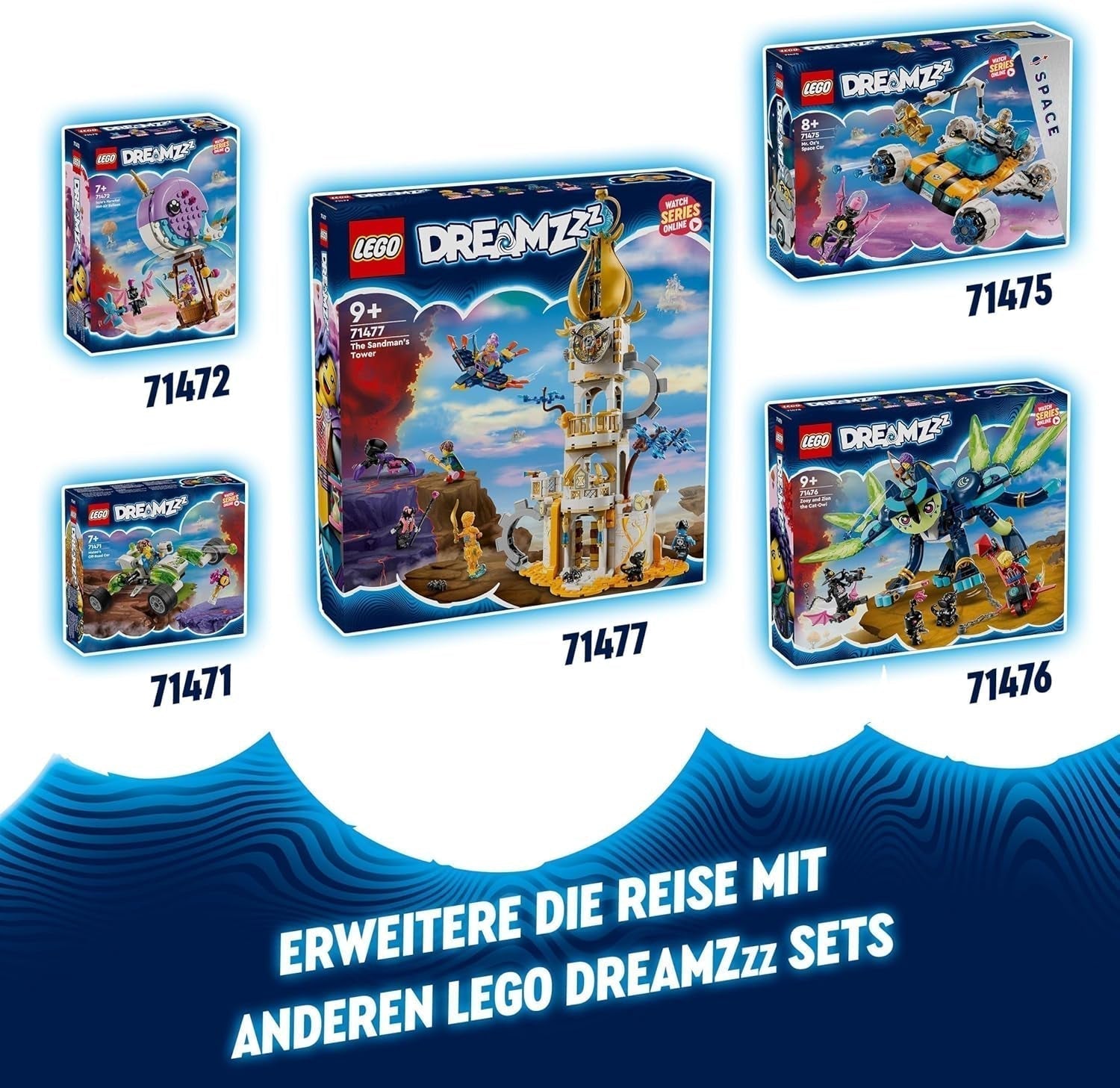Il set della macchinina o dello shuttle spaziale LEGO Dreamzzz 2 in 1 di Mr Oz include le minifigure di Mr Oz, Albert e Jayden, regalo spaziale per bambini 8+ 71475 Set di costruzione Besuche den LEGO-Store