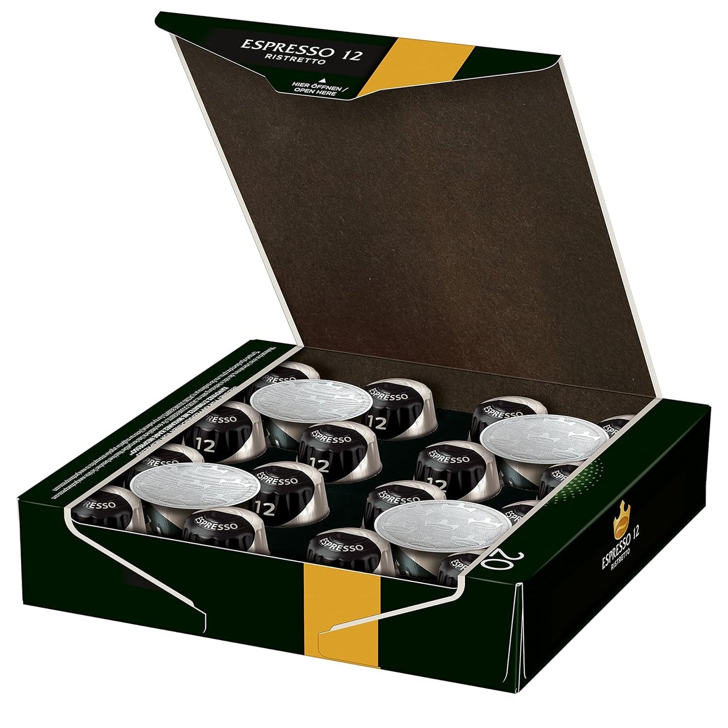 Kaffeekapseln Espresso Ristretto, Intensità 12 von 12, 10 x 20 Getränke & Kaffeekapseln Espresso Intenso, Intensità 10 von 12, 200 Nespresso®* compatibili Capsule, 10 x 20 Getränke