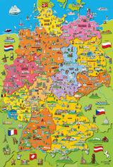 Mappa della Germania con immagini (puzzle per bambini) Puzzle Naty Shop