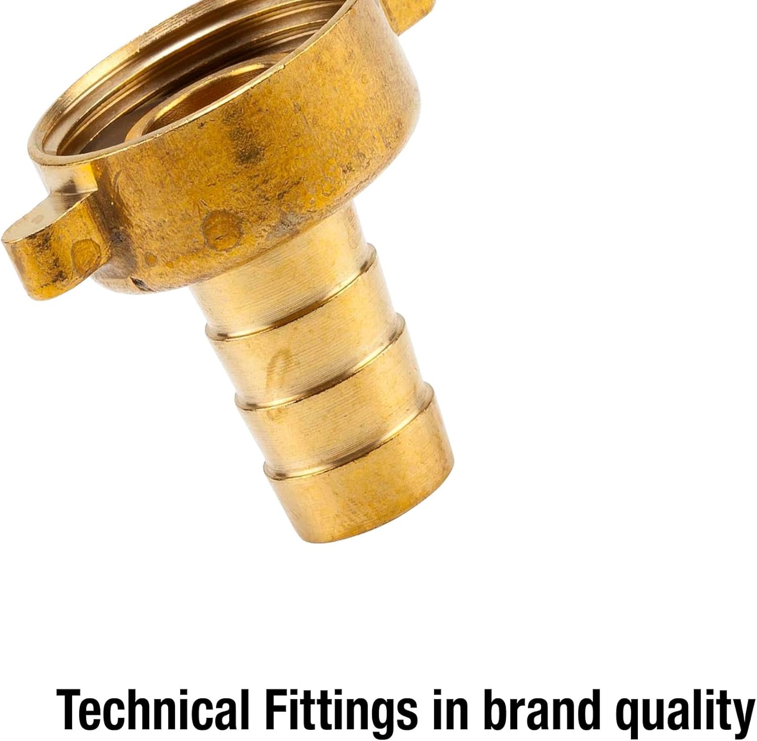 Gardena Raccordo per tubo in ottone, 2 pezzi: raccordo in ottone di alta qualità, filettatura 26,5 mm (G 3/4"), per tubi da 1/2" (13 mm) (7140-20)