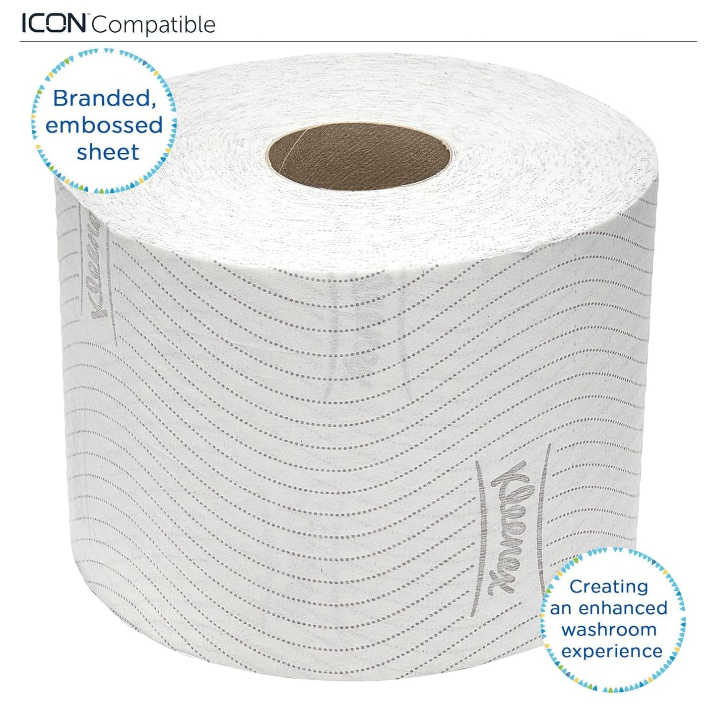 Kleenex Standard Roll 8441 Carta igienica - Carta igienica a 2 veli - 6 confezioni da 6 rotoli x 600 fogli ciascuno, bianco (36 rotoli/21.600 fogli totali)