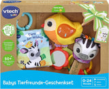 VTech Baby - Set regalo Amici Animali per Bebè - Set di giocattoli con libro in stoffa, uccellino che canta e sonaglio zebrato - Per bambini da 0 a 24 mesi Naty Shop
