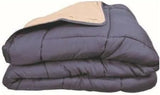 Poyet Motte Trapunta lavabile con fodera fissa - 140X200 Cm - Blu petrolio/beige mastice Trapunte e trapunte Naty Shop