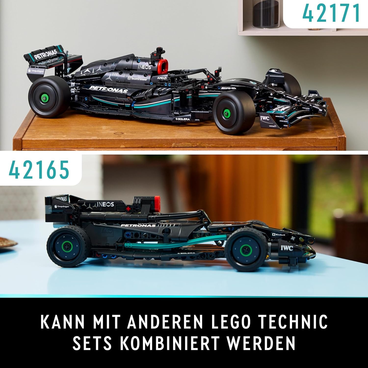 LEGO Technic Mercedes-Amg F1 W14 E Performance Set per adulti, modello in scala di auto da corsa, oggetti da collezione per la casa o l'ufficio, regali di Formula 1 per uomini e donne 42171 Set di costruzione Besuche den LEGO-Store