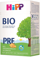 Il latte per lattanti biologico HiPP PRE (4 x 600 g), dalla nascita, contiene solo lattosio come carboidrato, della migliore qualità biologica