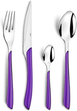 Amefa ECLAT Posate per 4, Acciaio Inossidabile con Manici in Plastica di Alta Qualità, Viola, 16 Pezzi Cucina Naty Shop
