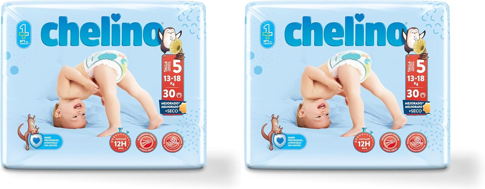 Pannolini Indas Fashion & Love, Junior T 5 per 13-18 kg, (30 pezzi)
