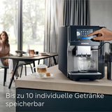 Macchina per caffè espresso automatica Siemens EQ700 classic TP715D01, controllo tramite app, cold brew, display touch intuitivo, fino a 10 creazioni di caffè individuali come preferite, pulizia automatica a vapore, 1500 W, grigio argento