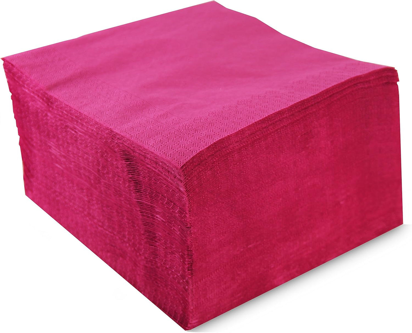 Ser42307107 Collezione lampada a sospensione, tovagliolo 40 X 40, 2 veli, 1/4 piega, 100 tovaglioli, 2 veli liscio con bordo, fucsia