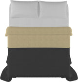 Biancheria da letto italiana Estivo letto matrimoniale, microfibra, castagna/grigio, 260 X 270 Cm Trapunte e trapunte Naty Shop