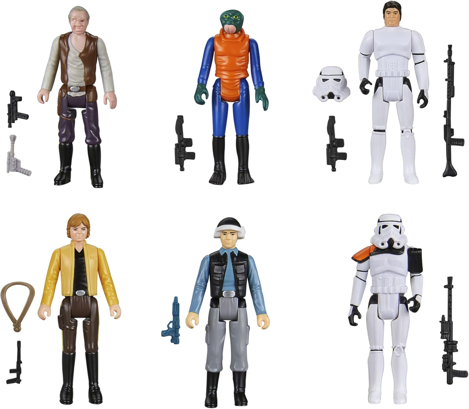 Collezione retrò Star Wars Star Wars: Una nuova speranza Confezione multipla da 6 action figure Action figure da 9,5 cm Naty Shop