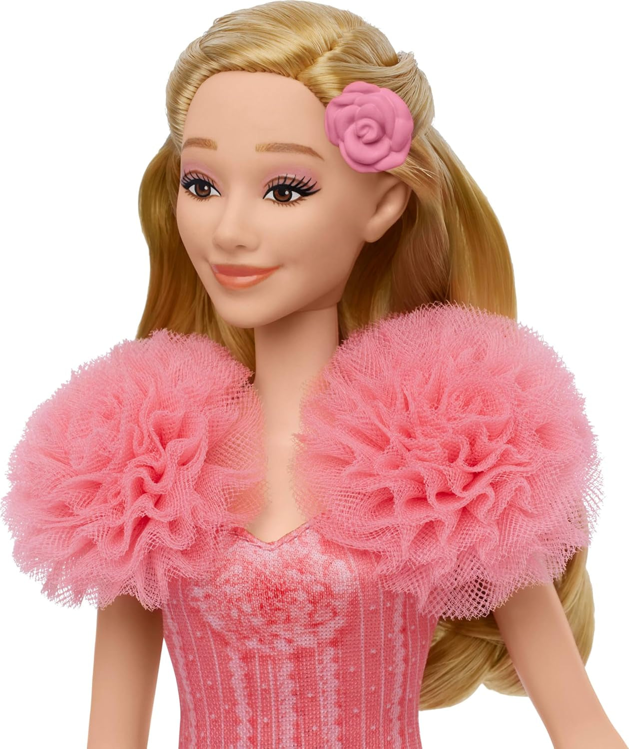Mattel Singing Glinda Fashion Doll di Wicked e accessori, mobili e look ispirato al film e vestito rimovibile, canta "Hotly Loved", JLG49, Pink Naty Shop Dolls