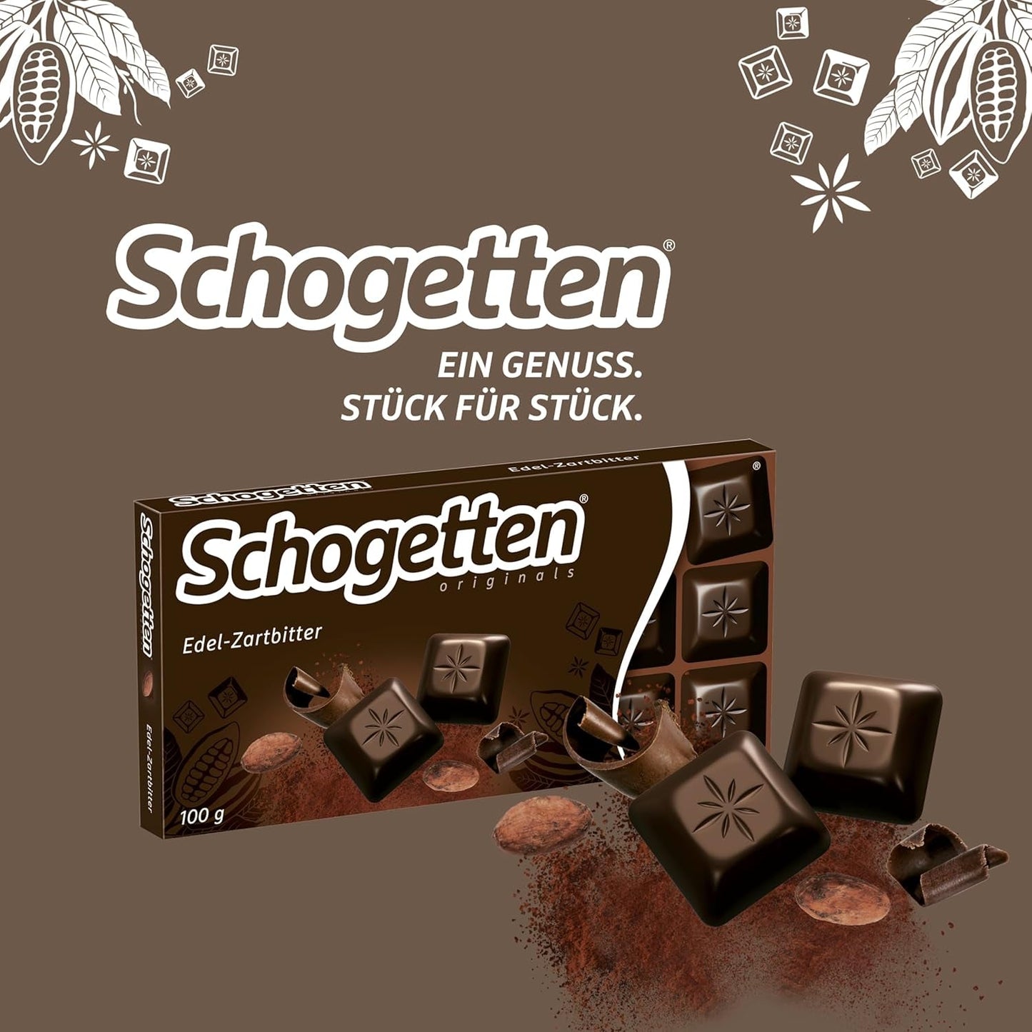 Cioccolato fondente Schogetten (50% cacao), 100 g