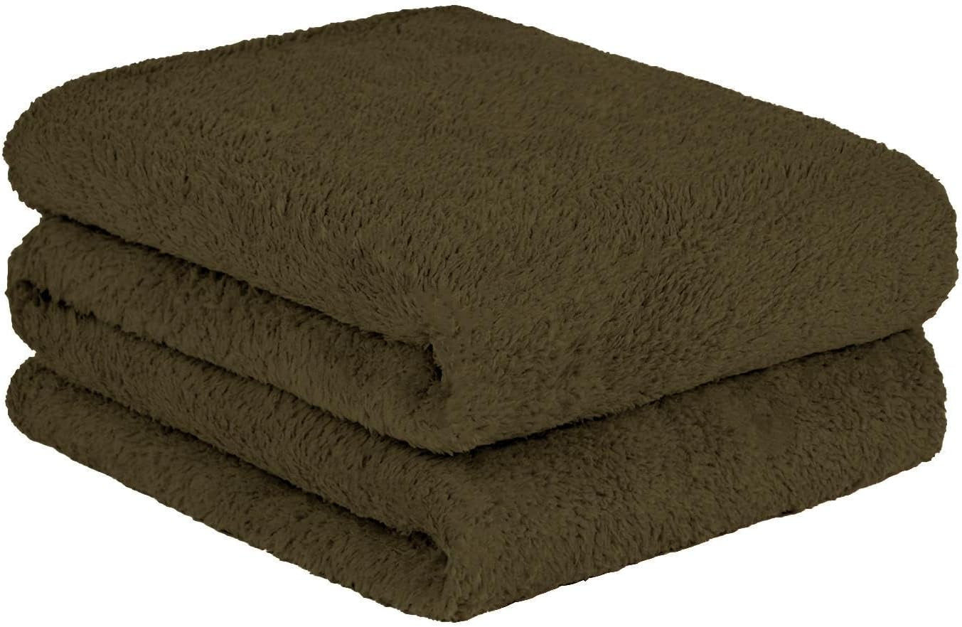 Brentford's Coperta in pile Teddy, coperta da letto grande, peluche, super morbida, calda, per divano, letto, copriletto, nero - 150 X 200 cm Letti e coperte Besuche den Brentfords-Store Khakigrün 150 X 200 cm