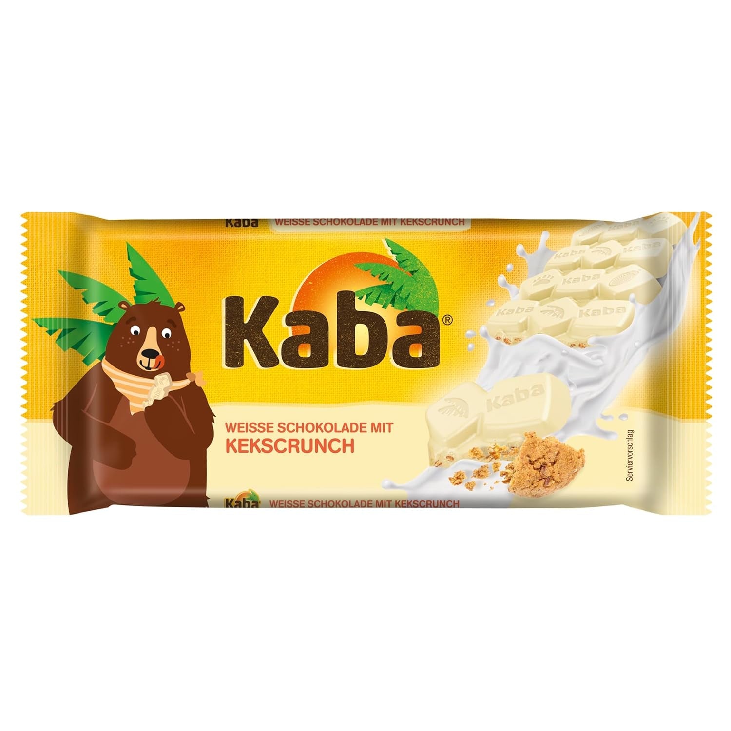 Cioccolato al latte intero e crema al latte Kaba, barretta di cioccolato ripiena, barretta da 90 g, cioccolato fondente con crema al latte leggera e gusto originale Kaba