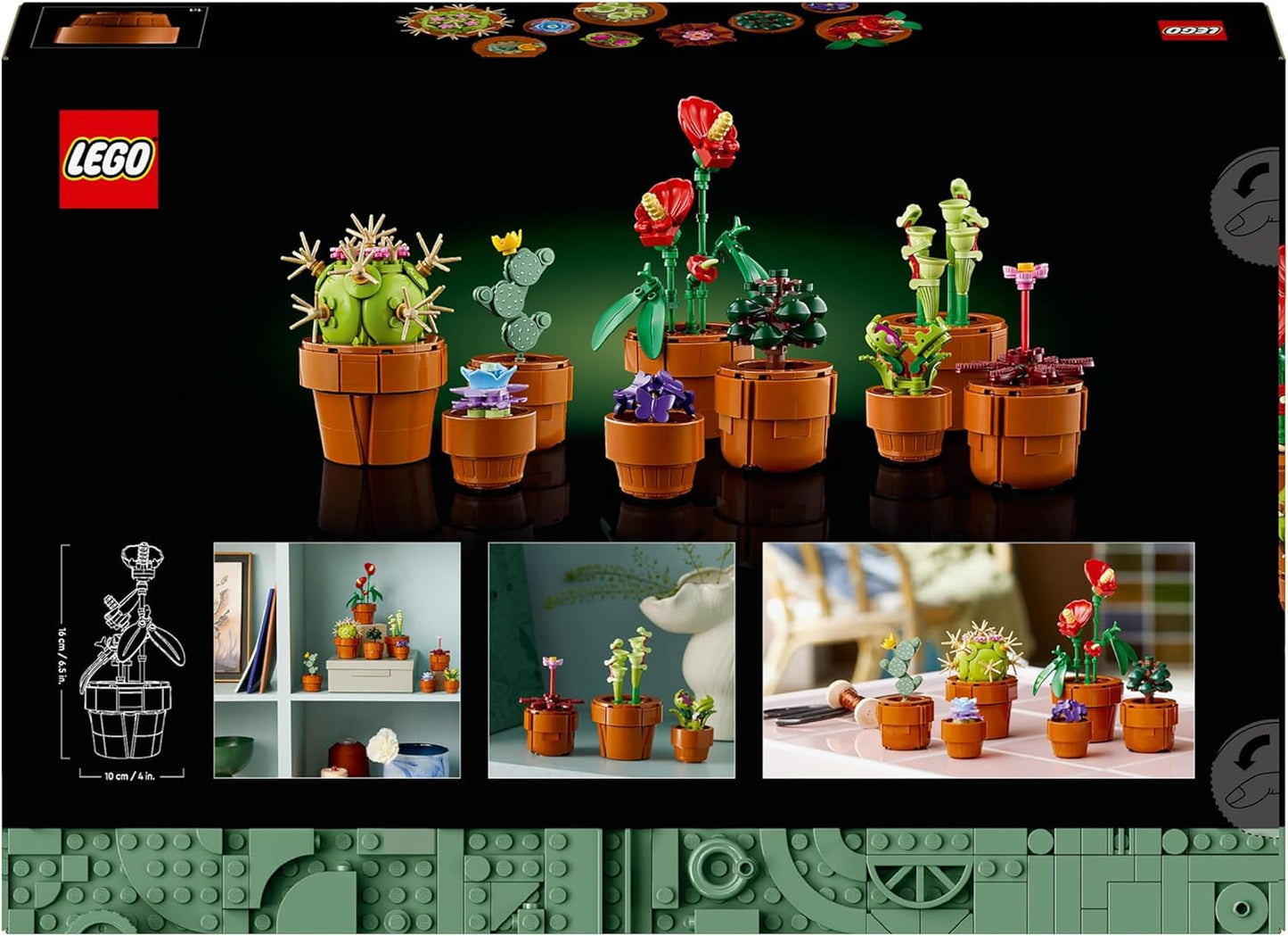 LEGO Icons Mini piante, 9 fiori artificiali costruibili, set da collezione botanico per adulti con vaso in terracotta costruibile, decorazione per la casa, regalo per donne e uomini 10329 Set da costruzione Besuche den LEGO-Store