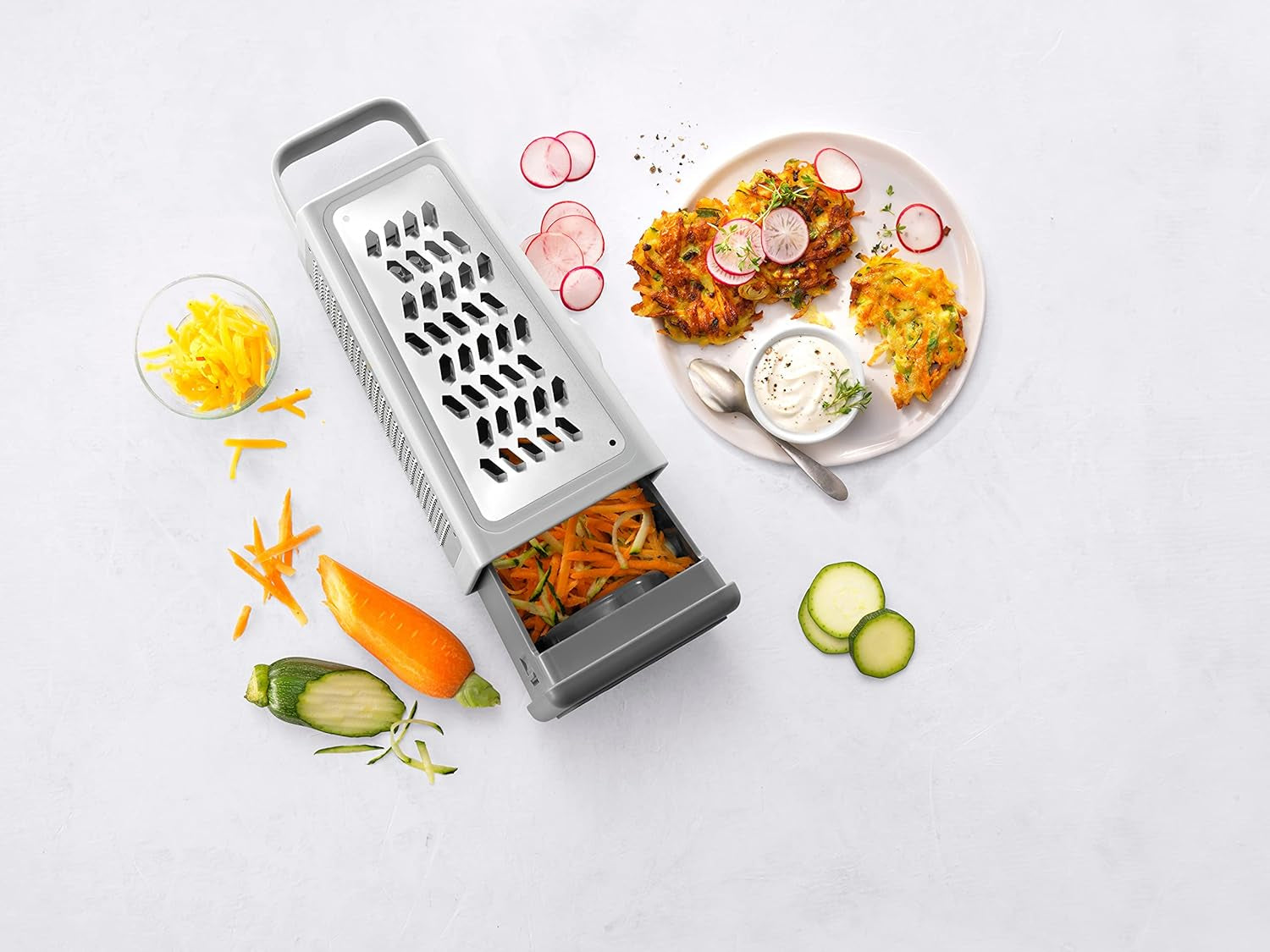 ZWILLING Grattugia quadrata Z-Cut, multifunzione, lama in acciaio inox Pelapatate Naty Shop