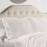 Copriletto Lush Decor con gonna a balze, poliestere, bianco, matrimoniale Letti e coperte Lush Decor