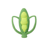 Infantino Lil' Nibbles, Massaggiagengive in silicone testurizzato, Giocattolo massaggiagengive per neonati senza BPA, Morbido, facile da tenere, Stimolazione sensoriale per neonati, Broccoli