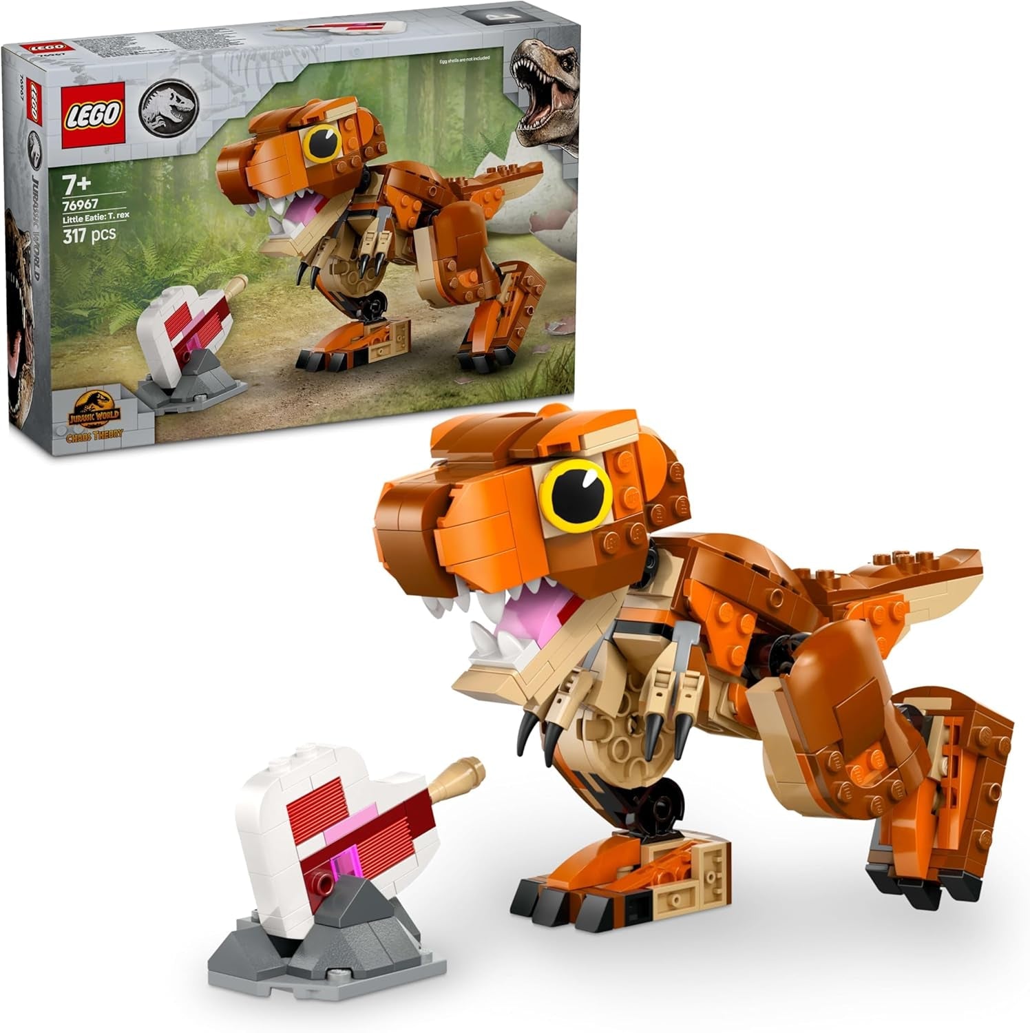 LEGO Jurassic World Little Eatie: T.Rex Giocattolo da costruzione per ragazzi e ragazze Set da costruzione dinosauro di 7 anni Modello regalo per bambini con bocca, testa e coda mobili 76967 Set da costruzione Besuche den LEGO-Store Titolo predefinito