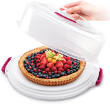 Contenitore per torte Metaltex, altezza regolabile, polipropilene, bianco/trasparente, ⌀ 30 cm, altezza regolabile 8 e 15 cm Contenitori per alimenti Naty Shop