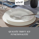 vivo - Villeroy & Boch Group - Servizio da tavola Basic White da 30 pezzi, lavabile in lavastoviglie e adatto al microonde, Servizio da tavola bianco, Servizio da caffè, Ceramica, Piatti, Tazze, Porcellana Premium
