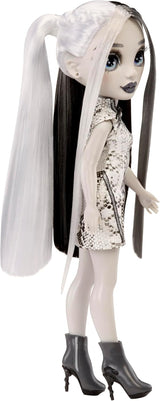 Bambola Rainbow High Shadow High Heather Grayson - 28 cm nei toni del grigio, capelli e vestiti bianchi e neri, borsa elegante, dolce regalo per bambini dai 4 ai 10 anni