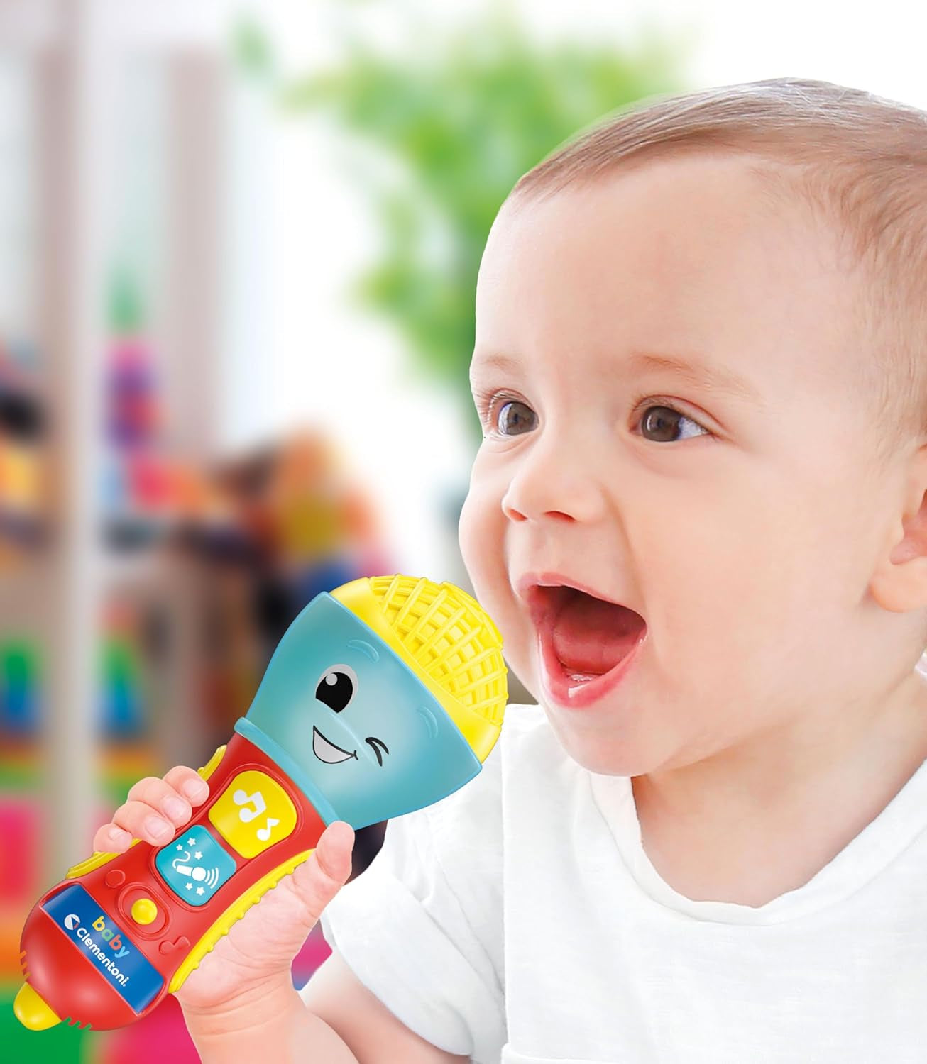 Clementoni - Microfono Baby, Gioco di Musica Elettronica per la Prima Infanzia, Giocattolo 10-36 Mesi, Centro Attività con Luci e Suoni, 17931 Baby Toys Naty Shop