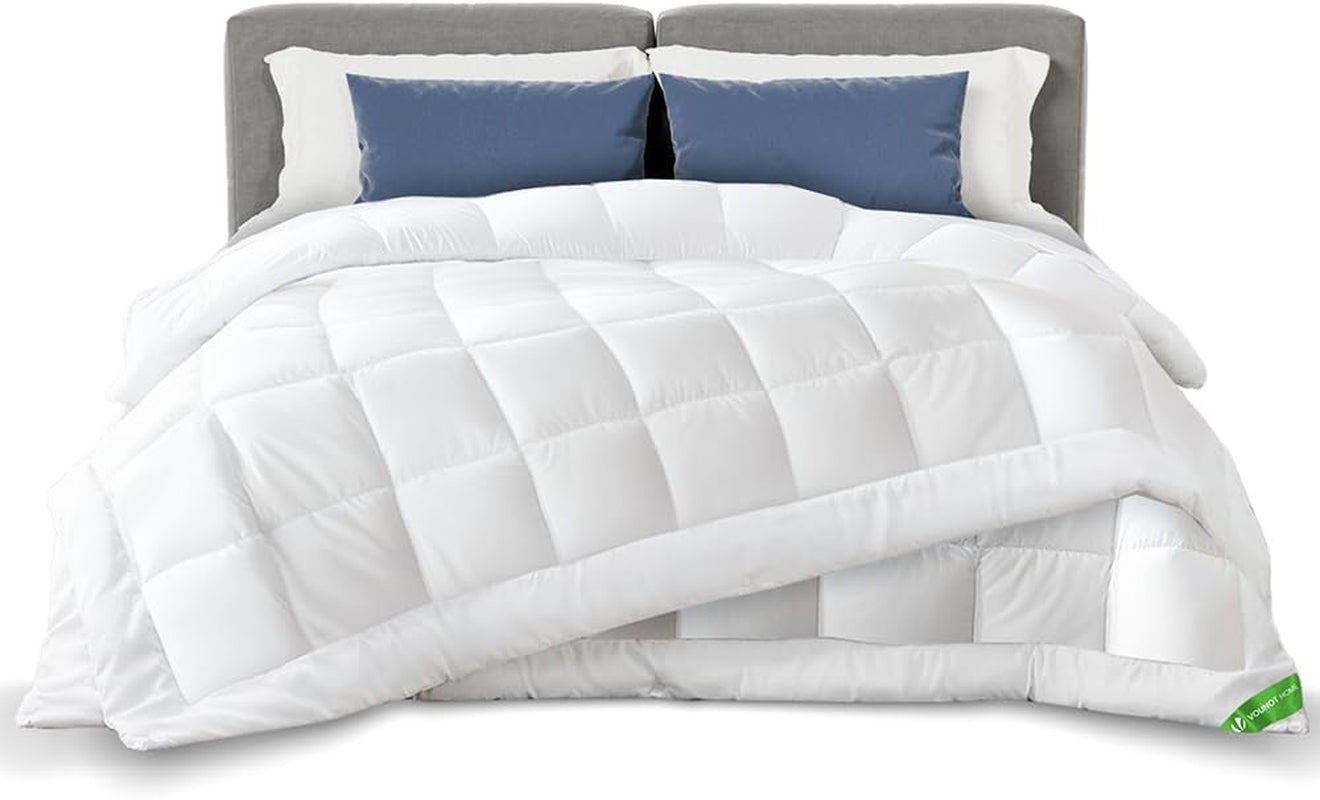 VOUNOT Piumino 155X200Cm, Set Piumino Invernale 4 Stagioni da 2 500GSM, composto da 2 trapunte annodate insieme Piumino Adattabile per l'estate e l'inverno, Piumini e trapunte Standard Oeko-Tex Naty Shop Set Coperte 4 Stagioni da 2 220X240Cm