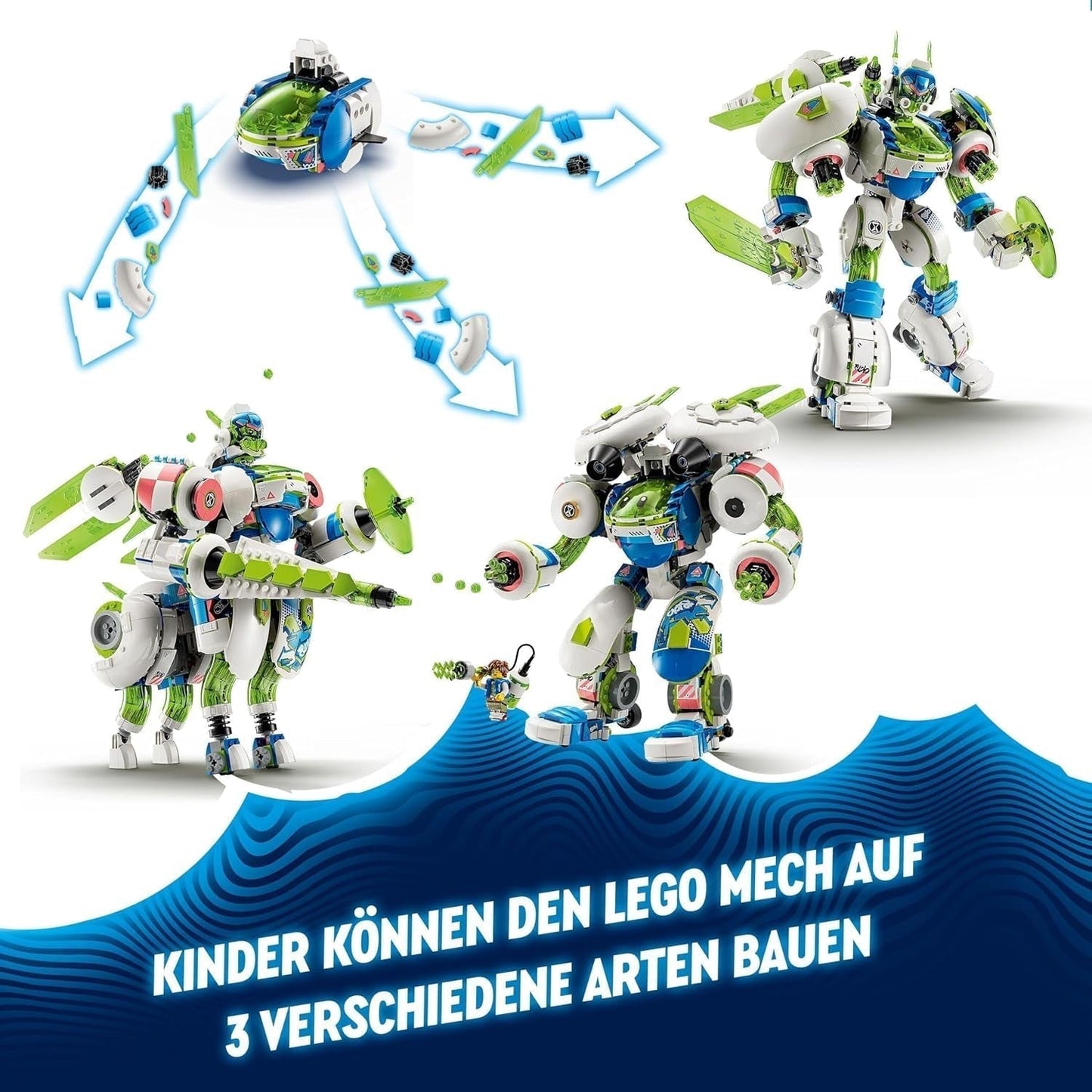 LEGO Dreamzzz 3-in-1 Mateo e Z-Blob Il Cavaliere Mech Set da gioco con mattoncini per ragazzi e ragazze di 10 anni Regalo per bambini Fantasy Set 3 Ways Robot Adventure Toy 71485 Set da costruzione Beuche den LEGO-Store