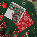 PAW - Tovaglioli Airlaid (40 X 40 Cm) I 50 Pezzi I Perfetto per Natale, Inverno, Vacanze I Decorazioni per la tavola della Vigilia di Natale I Tovaglioli Simil Tessuto Airlaid Rami Invernali I Rami Invernali