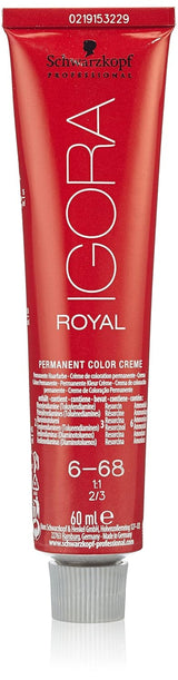 Schwarzkopf IGORA Royal Premium Tinta per capelli 6-68 Biondo scuro Cioccolato Rosso 1 confezione (1 x 60g) Naty Shop Hair Color Titolo predefinito