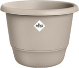 elho Amiga Round 47 - Vasi da fiori per interni ed esterni - 100% plastica riciclata - Ø 47,0 x H 35,3 cm - Beige/Beige fungo