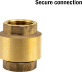 Valvola intermedia Gardena in ottone: valvola unidirezionale in ottone massiccio, filettatura 42 mm (G 1 1/4 pollici) per il collegamento alle pompe (7232-20)